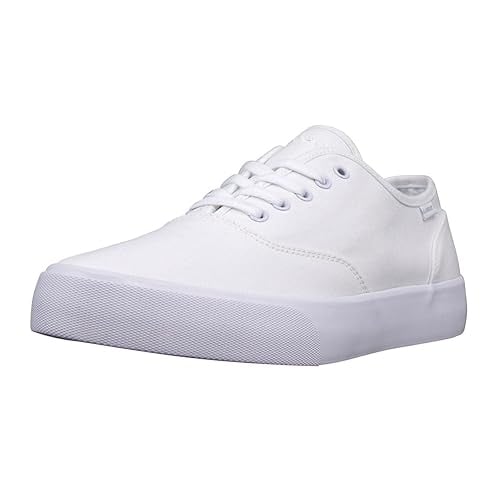 Lugz Lear Classic Casual Sneakers for Men Lace Up Mens Canvas Shoes Everyday Men Footwear White 12 M WHITE Image 1