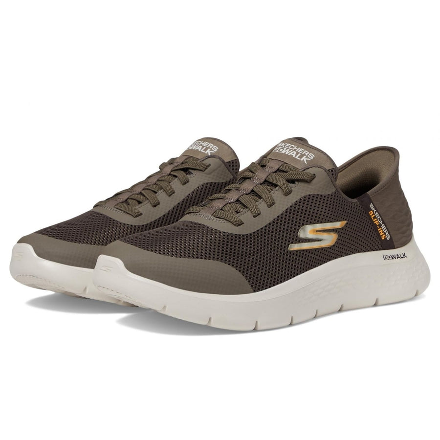 Skechers Mens Free Slip-ins Go Walk Flex-Hands Up Sneaker Brown 11.5 Wide BROWN Image 1