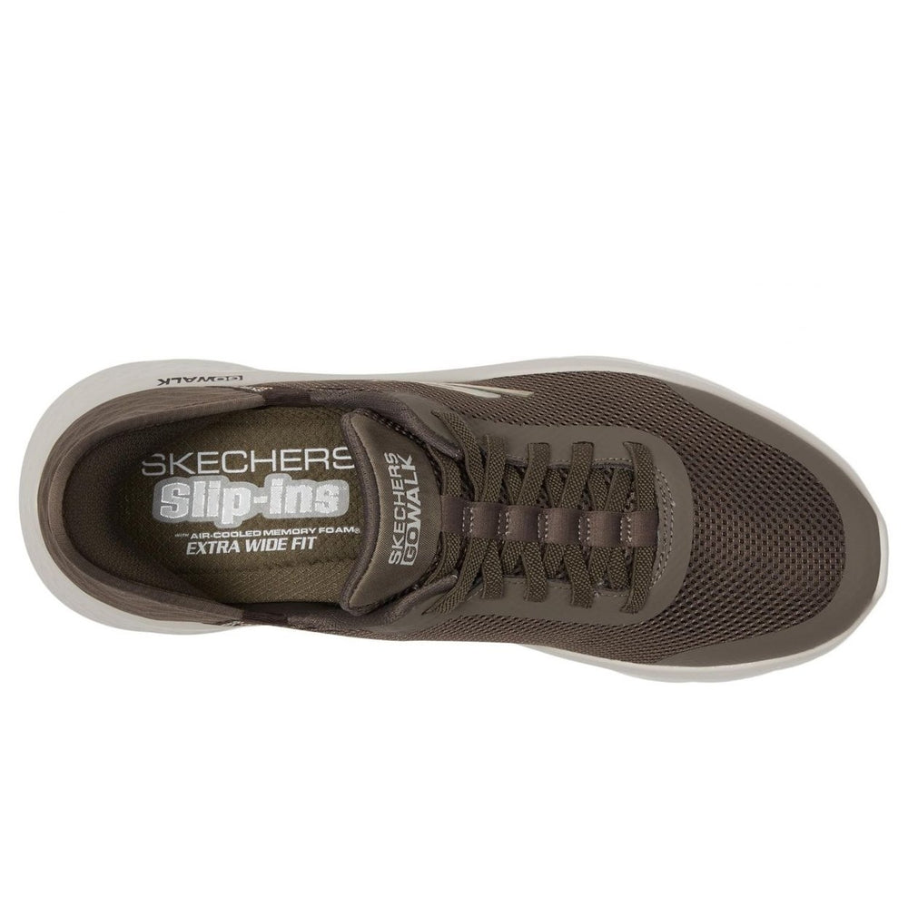 Skechers Mens Free Slip-ins Go Walk Flex-Hands Up Sneaker Brown 11.5 Wide BROWN Image 2