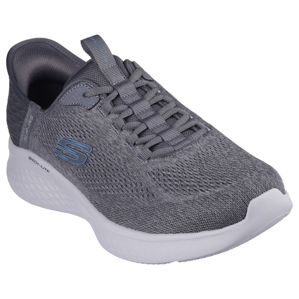 Skechers Mens Skech-Lite Pro - Primebase Sneakers Charcoal Mesh/Blue Trim - 232466-CCBL CHARCOAL MESH / BLUE TRIM Image 2