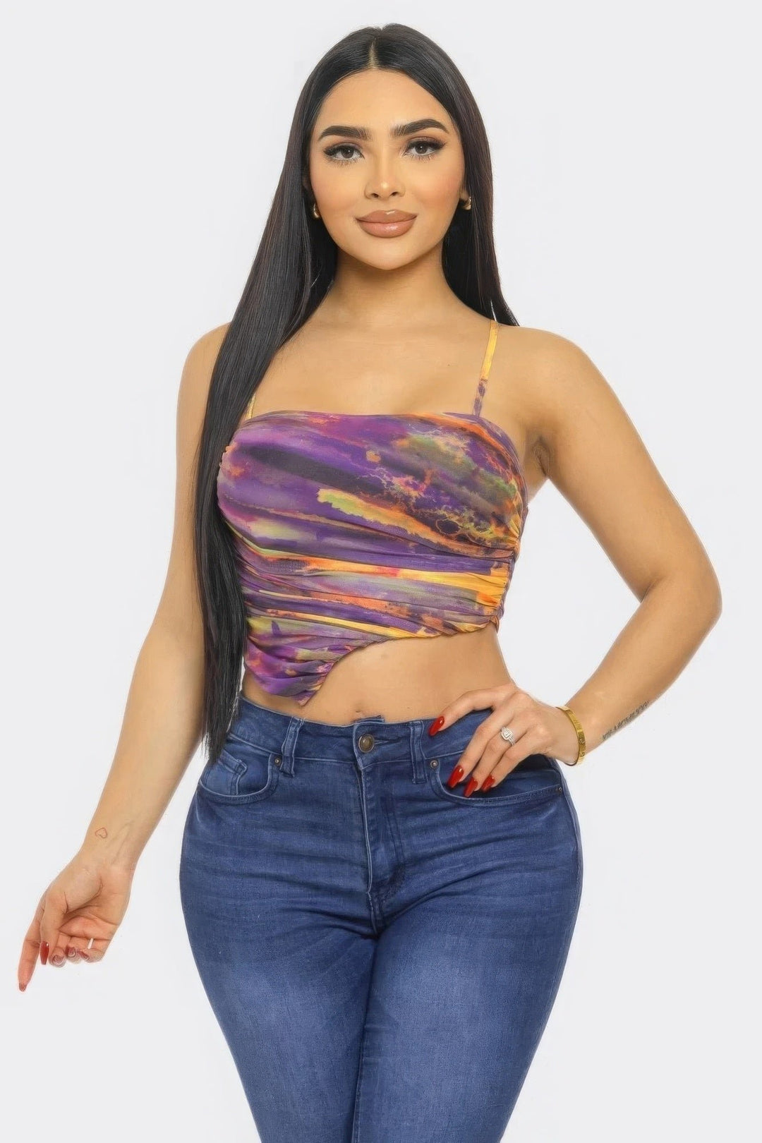 Mesh Print Top Image 1