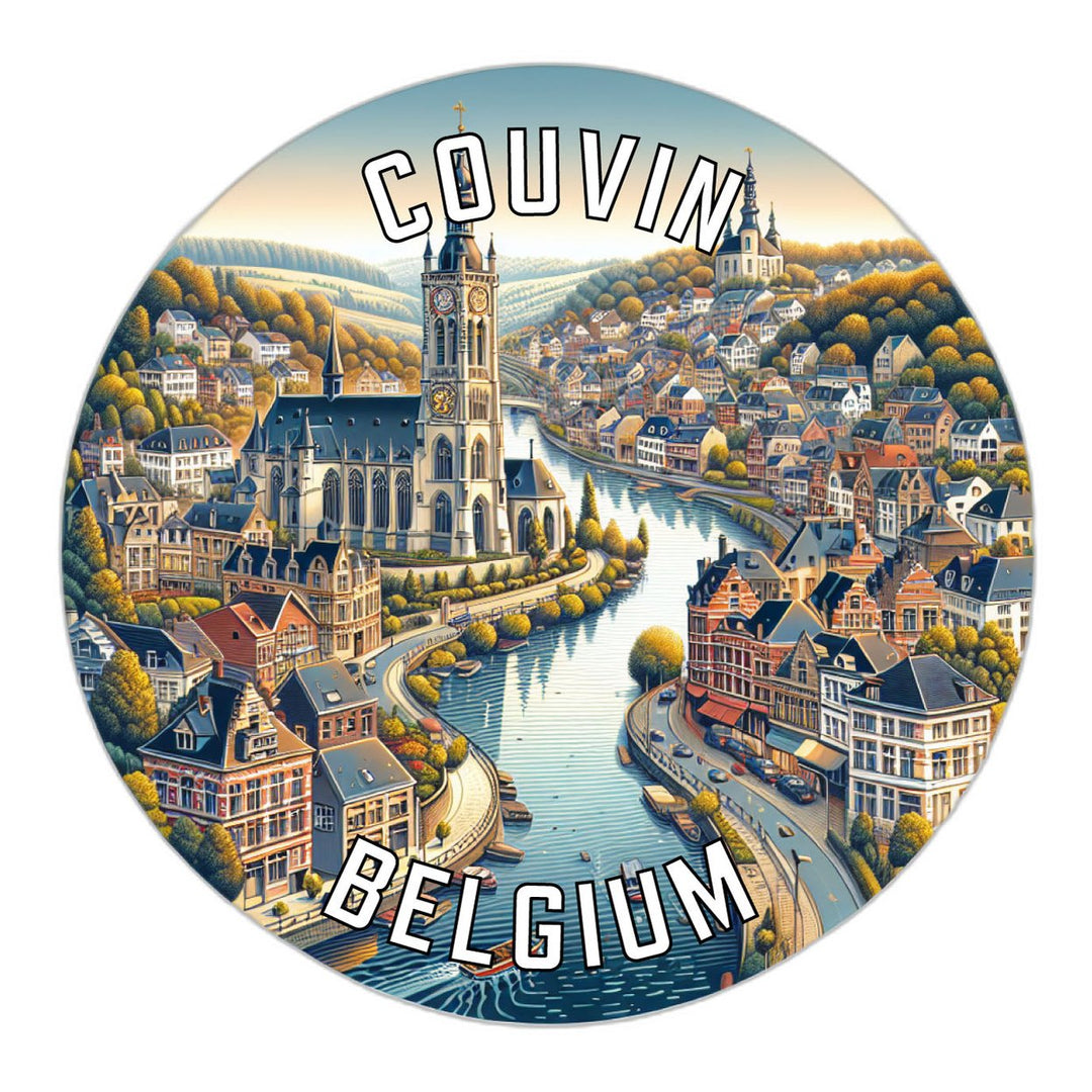 Couvin Belgium Souvenir Vinyl Decal Sticker Image 1