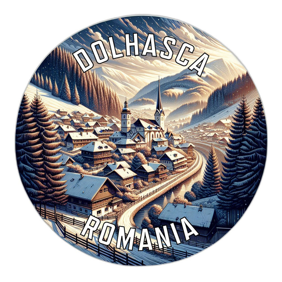 Dolhasca Romania Souvenir Vinyl Decal Sticker Image 1