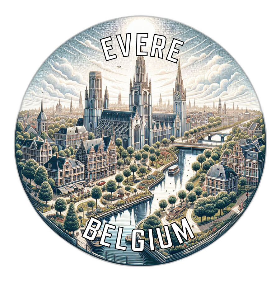 Evere Belgium Souvenir Vinyl Decal Sticker Image 1