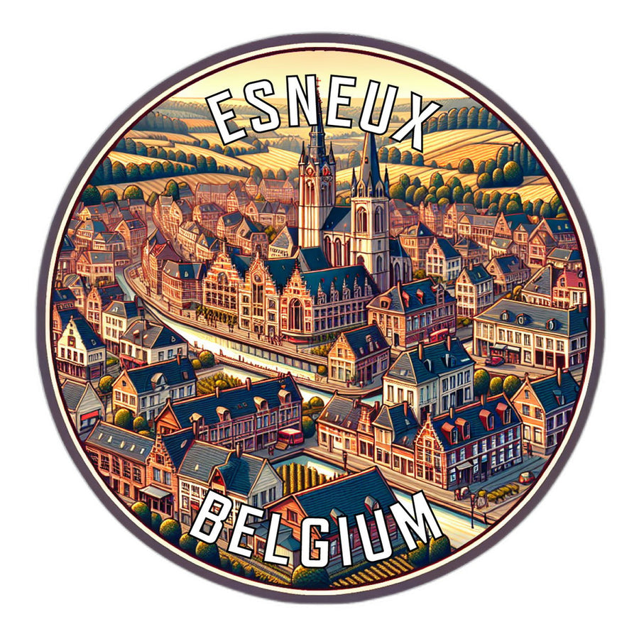 Esneux Belgium Souvenir Vinyl Decal Sticker Image 1