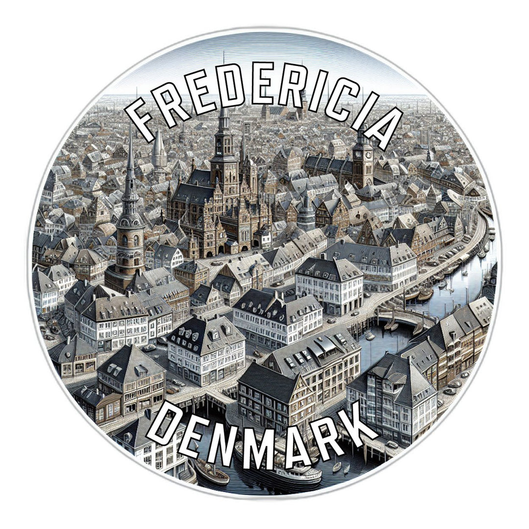 Fredericia Denmark Souvenir Vinyl Decal Sticker Image 1