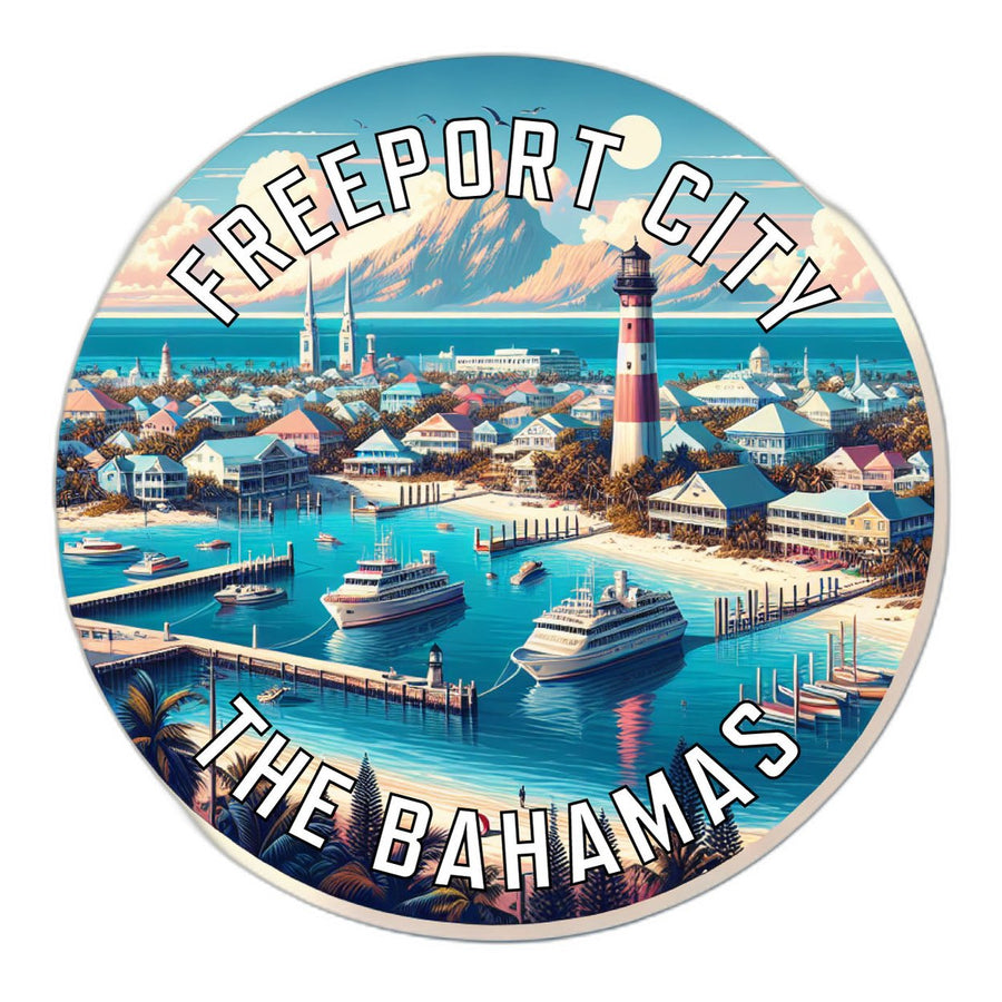 Freeport City The Bahamas Souvenir Vinyl Decal Sticker Image 1