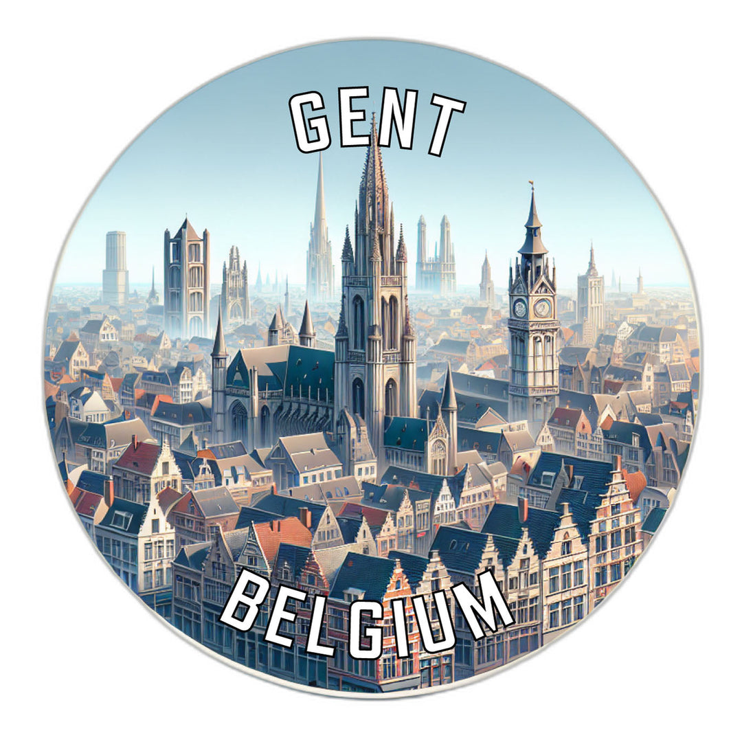 Gent Belgium Souvenir Vinyl Decal Sticker Image 1