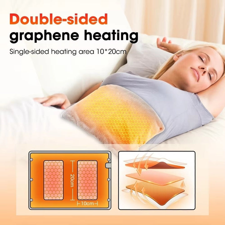 USB Hand Warmer Double-sided Graphene Heating Pad Thermal Hand Warmth Bag 2839cm Image 2