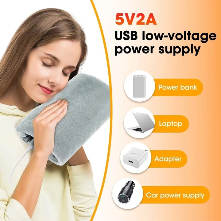 USB Hand Warmer Double-sided Graphene Heating Pad Thermal Hand Warmth Bag 2839cm Image 4