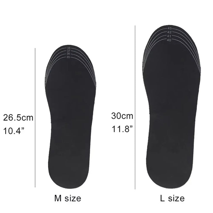 2 Pairs USB Heated Shoe Insoles Electric Foot Warmers Image 3