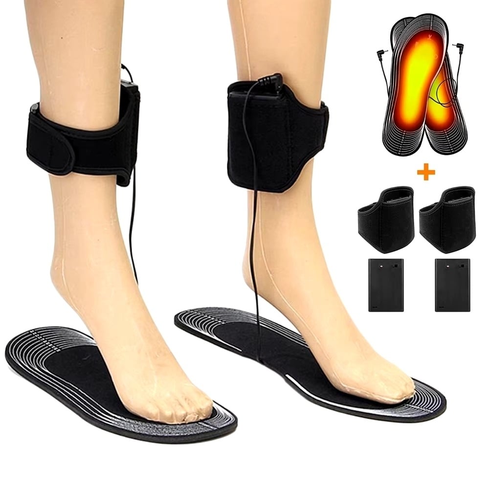 USB Heated Shoe Insoles Electric Foot Warmers Image 1