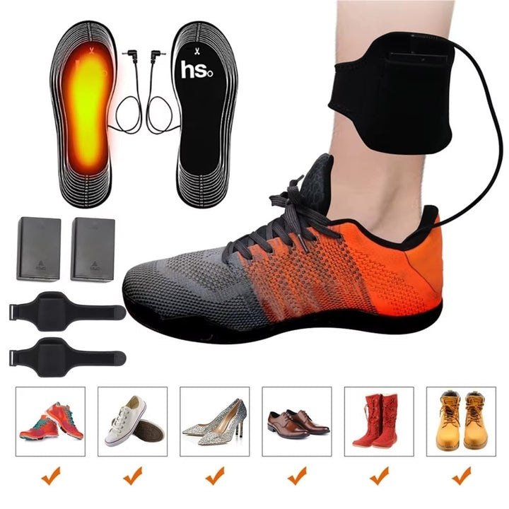 USB Heated Shoe Insoles Electric Foot Warmers Image 8