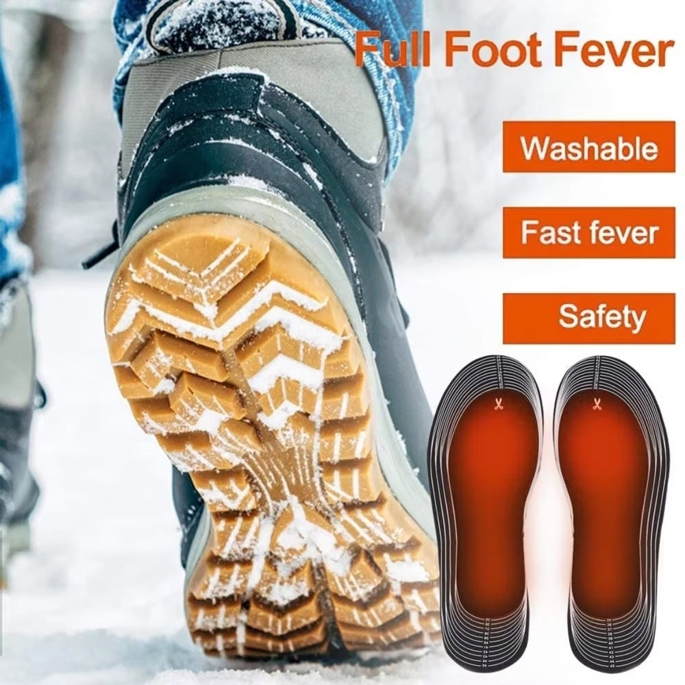 USB Heated Shoe Insoles Electric Foot Warmers Image 9