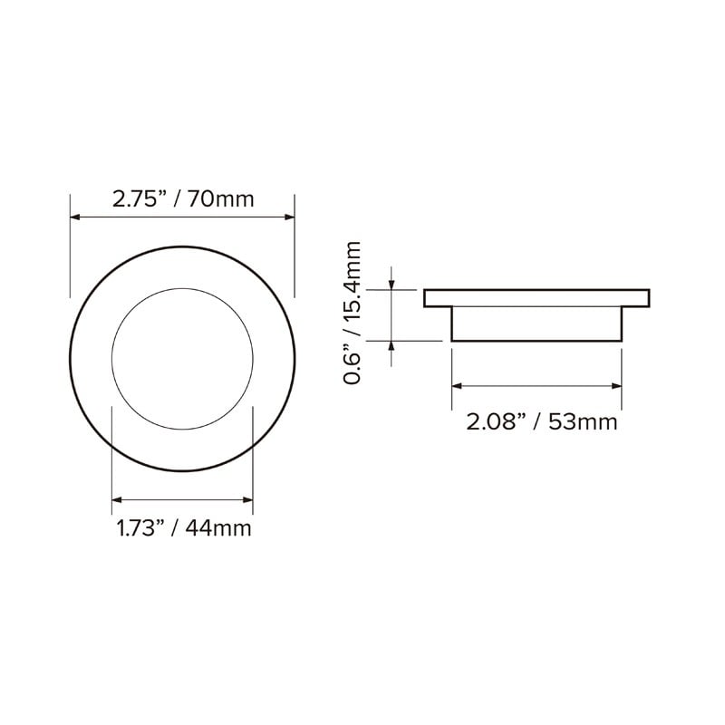 12V 2.76" RV Interior LED Recessed Ceiling Light Chrome Ring Boat Camper Trailer Image 4