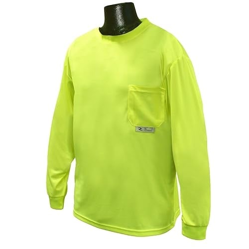 Long Sleeve T-Shirt Unisex L 22 in. HI/VIS GREEN Image 1