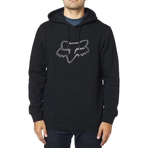 Fox Racing Mens Standard Legacy FOXHEAD Pullover Fleece Black/Black Medium BLACK/BLACK Image 1