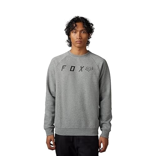 Fox Racing Mens Standard Absolute Crew Fleece Sweatshirt Heather Graphite Large HTR GRAPH Image 1