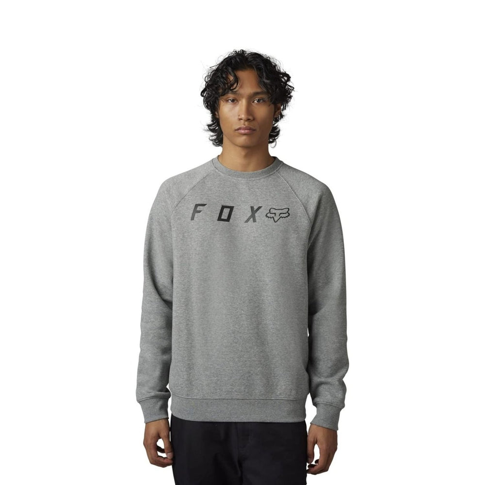 Fox Racing Mens Standard Absolute Crew Fleece Sweatshirt Heather Graphite Large HTR GRAPH Image 2