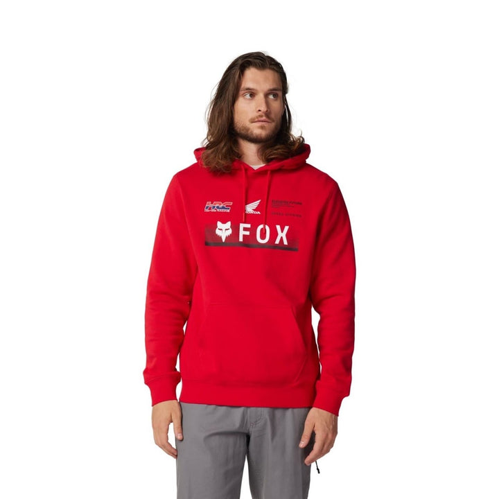 Fox Racing Mens Standard Fox X Honda Fleece Pullover Flame RED FLAME RED Image 2