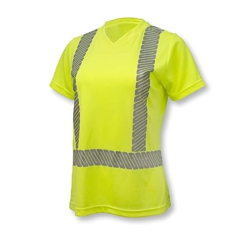 Radians Womens Hi Vis T-Shirt Green Small HI/VIS GREEN Image 1