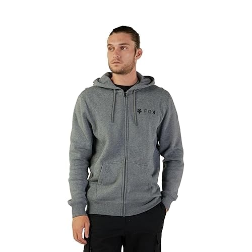 Fox Racing Mens Standard Absolute Fleece Zip Heather Graphite Medium HEATHER GRAPHITE Image 1