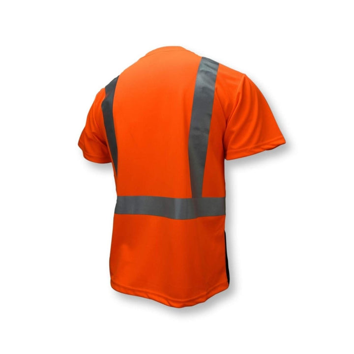 Class 2 Short Sleeve Black Bottom T-Shirt HI/VIS ORANGE Image 3