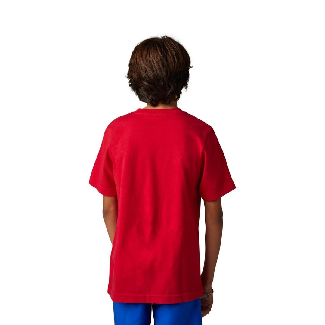 Fox Racing Boys Shield Short Sleeve TEE Flame RED Youth Medium FLAME RED Image 3