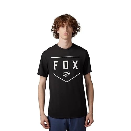 Fox Racing Mens Standard Shield Short Sleeve TECH TEE Black Medium BLACK Image 1