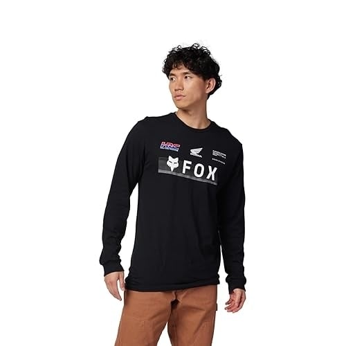 Fox Racing Mens Standard Fox X Honda Premium Long Sleeve Tee Black BLACK Image 1