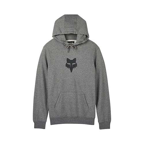 Fox Racing Mens Standard Fox Head Fleece PO Heather Graphite Large HEATHER GRAPHITE Image 1