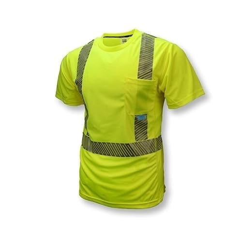 Radians Unisex Adult Hi-vis T-shirt Industrial Safety Short Sleeve HI-VIS GREEN Image 1