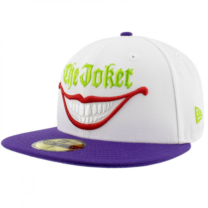 The Joker Smile White and Purple Colorway Era 59Fifty Fitted Hat Image 1