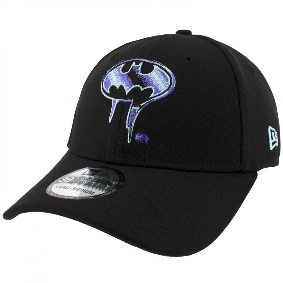 Batman Drip Logo Era 39Thirty Fitted Hat Image 1