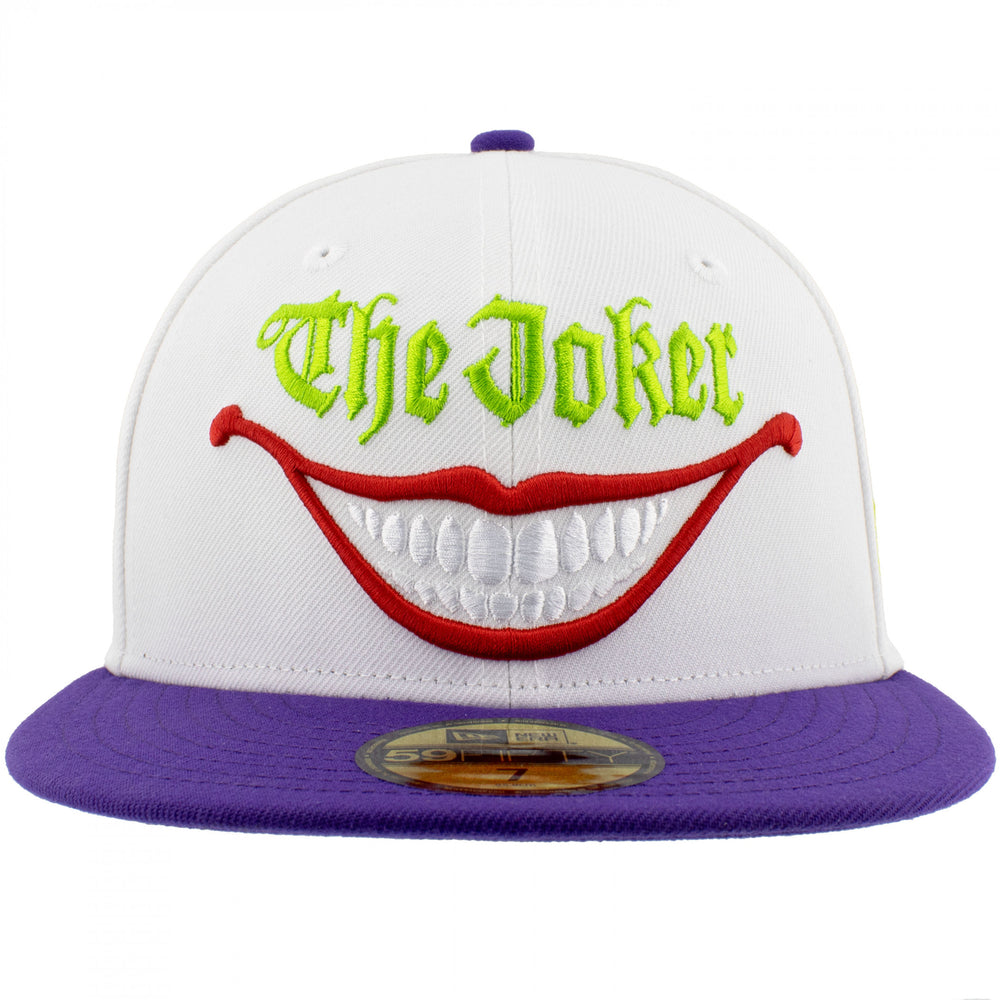 The Joker Smile White and Purple Colorway Era 59Fifty Fitted Hat Image 2