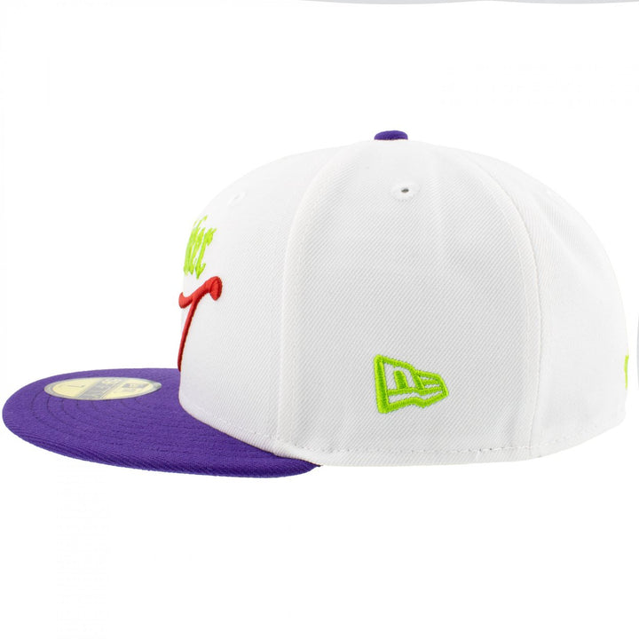 The Joker Smile White and Purple Colorway Era 59Fifty Fitted Hat Image 6