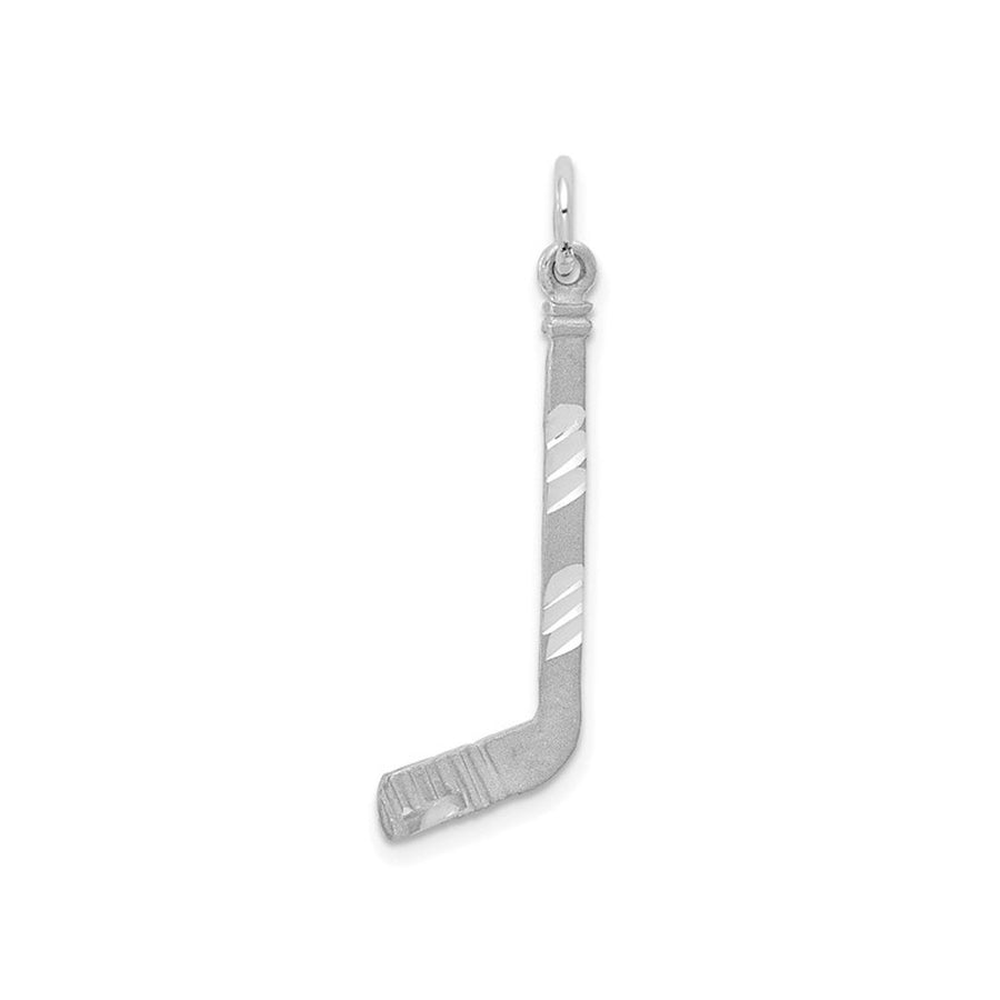 14K White Gold Hockey Stick Pendant (NO CHAIN) Image 1