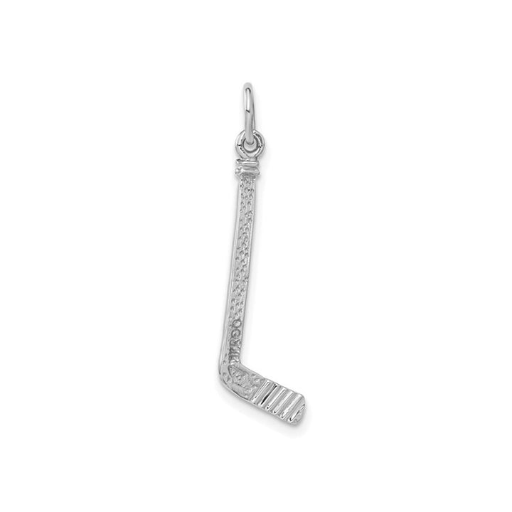 14K White Gold Hockey Stick Pendant (NO CHAIN) Image 3