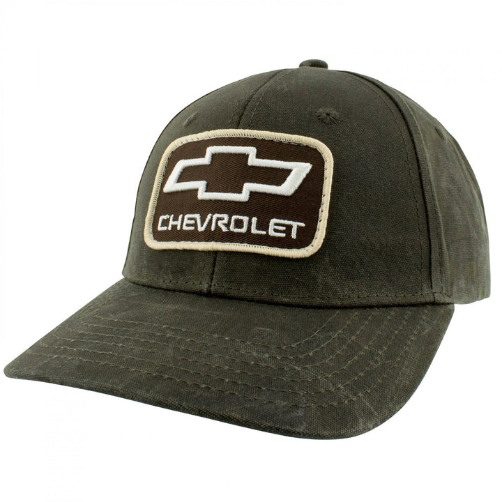 Chevrolet 3D Embroidered Patch Low Profile Waxed Cotton Hat Image 1