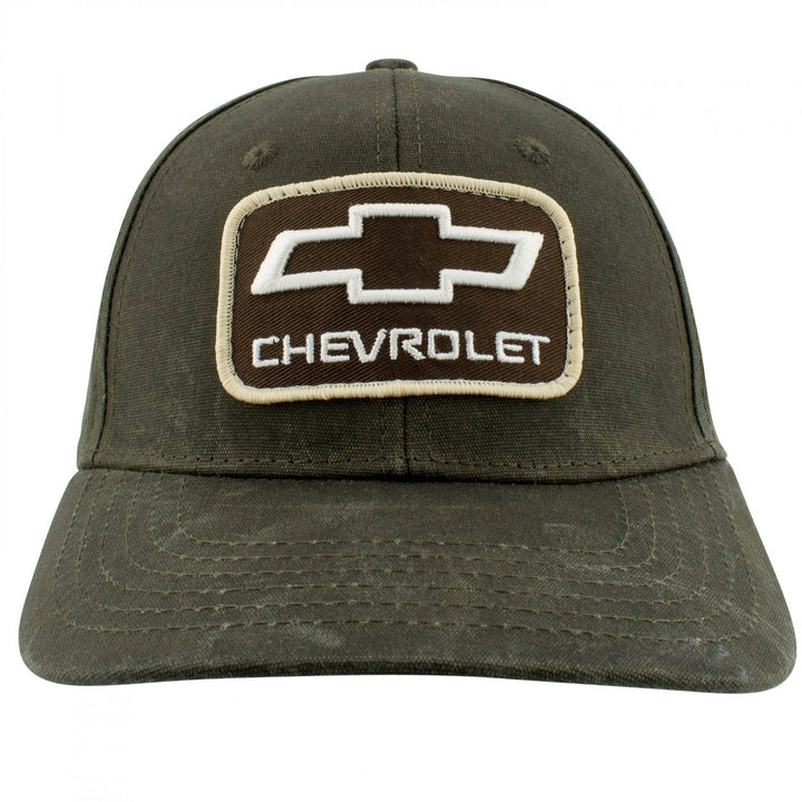 Chevrolet 3D Embroidered Patch Low Profile Waxed Cotton Hat Image 2