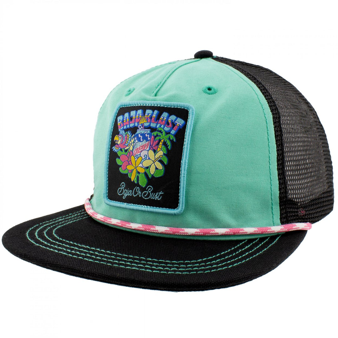 Mountain Dew Baja Blast Flower Patch Canvas Grandpa Hat Image 1