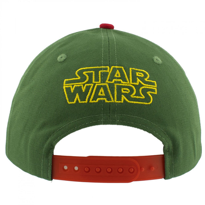 Star Wars Boba Fett Mandalorian Logo Snapback Hat Image 4