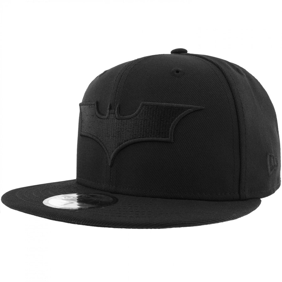 Batman Christian Bale Logo Black on Black Colorway Era 59Fifty Fitted Hat Image 1