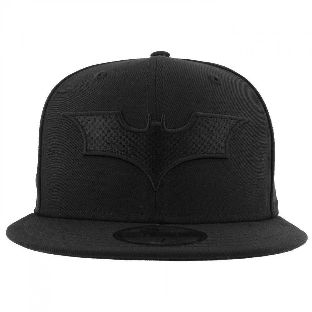 Batman Christian Bale Logo Black on Black Colorway Era 59Fifty Fitted Hat Image 2