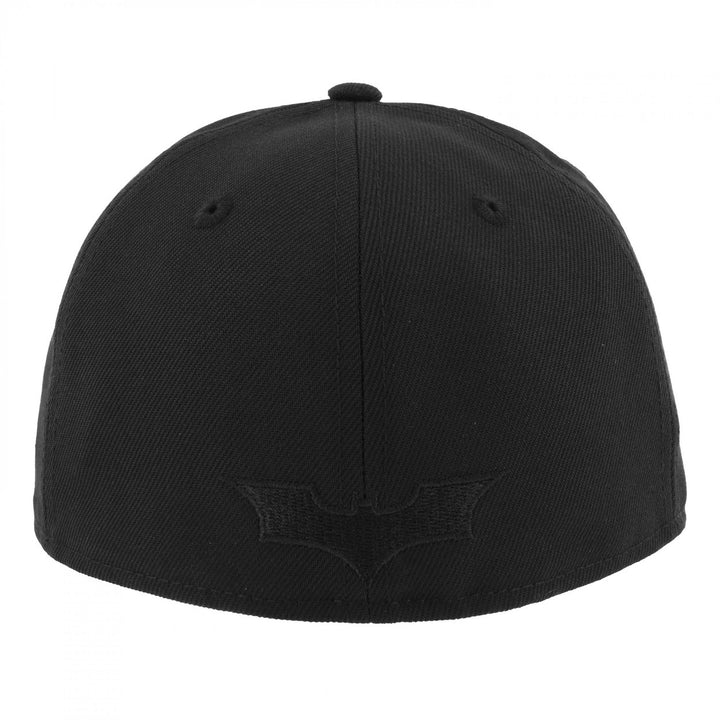 Batman Christian Bale Logo Black on Black Colorway Era 59Fifty Fitted Hat Image 4