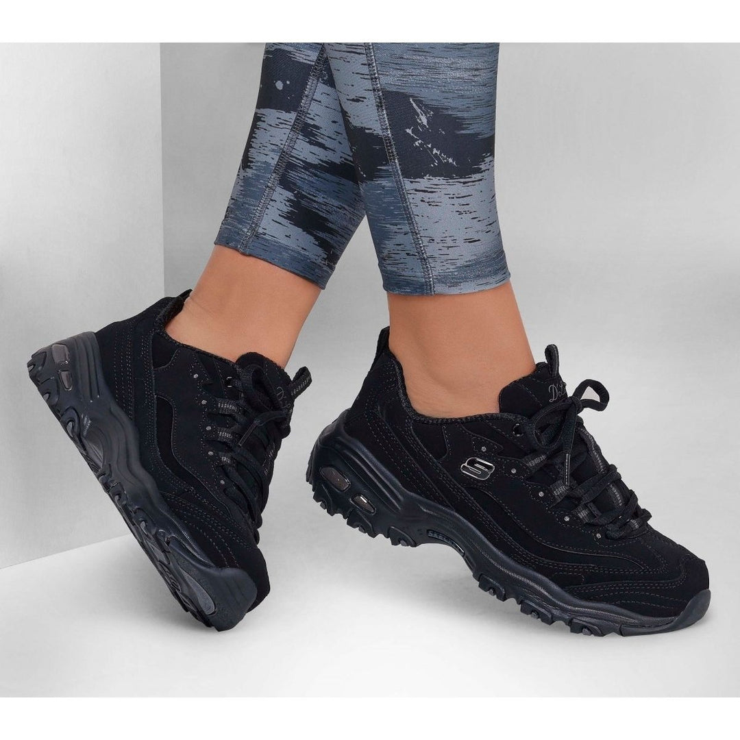 Skechers Womens DLites - Play On Sneaker Black - 11949-BBK 7-M BLACK Image 4