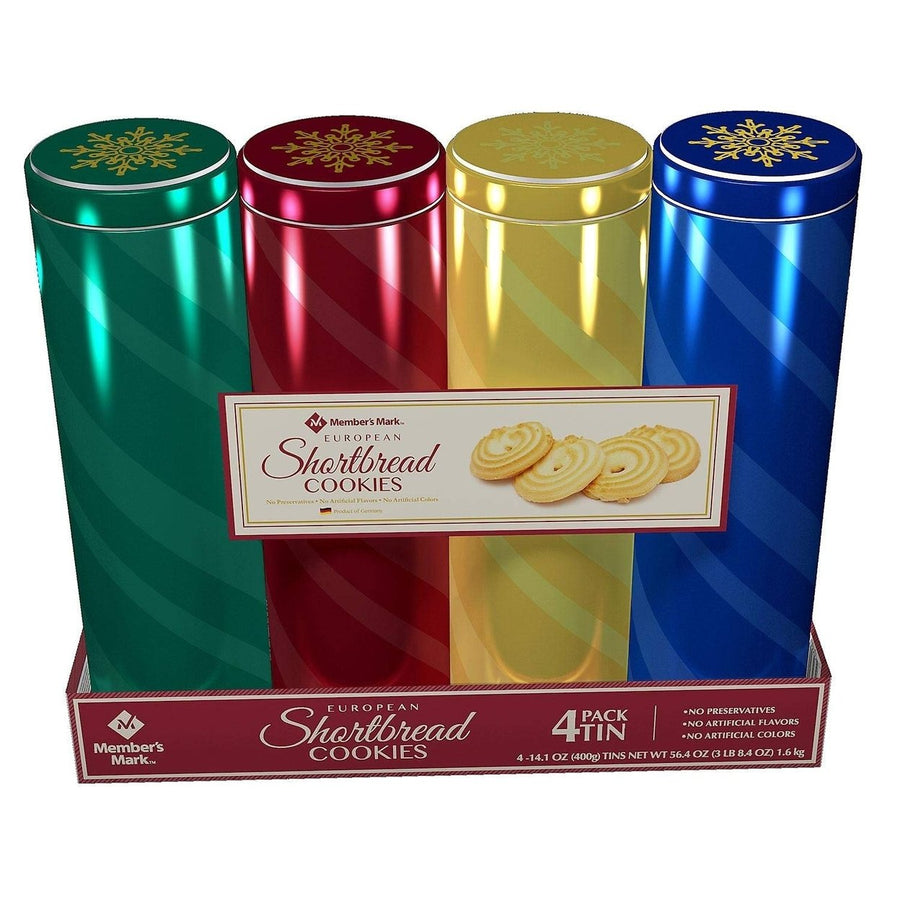 Members Mark European 4-Pack Shortbread Cookies - Assorted Colors Image 1