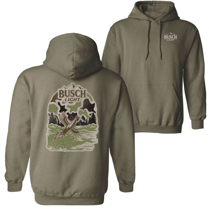 Busch Light Duck Hunting Camo Front and Back Sweatshirt Hoodie Image 1