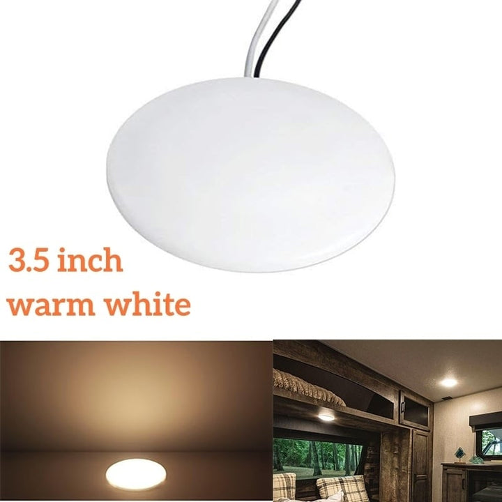 12V 3.5" RV Interior LED Ceiling Dome Light Trailer Boat Marine Cabin Warm White Image 1