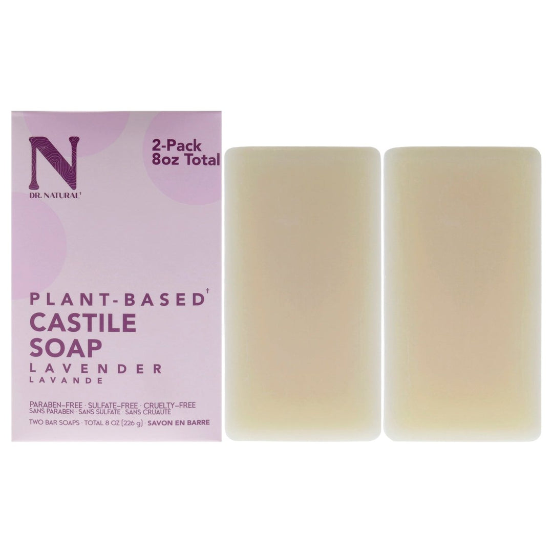 Dr. Natural Castile Bar Soap - Lavender by Dr. Natural for Unisex - 2 x 8 oz Soap Image 1